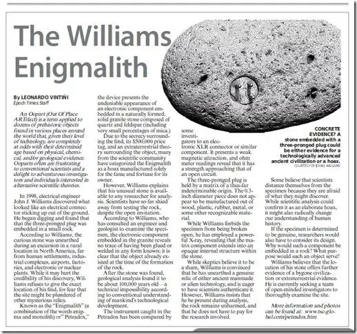 Enigmalith Williamsa to sensacyjne znalezisko