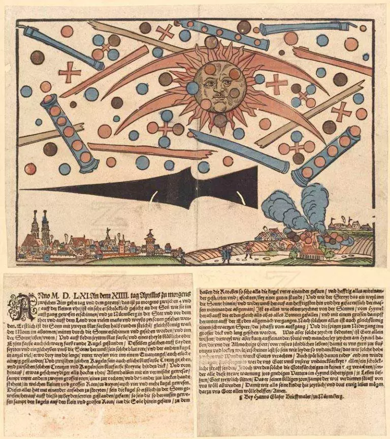 Bitwa powietrzna nad Norymbergą w 1561 r. - Dokument historyczny