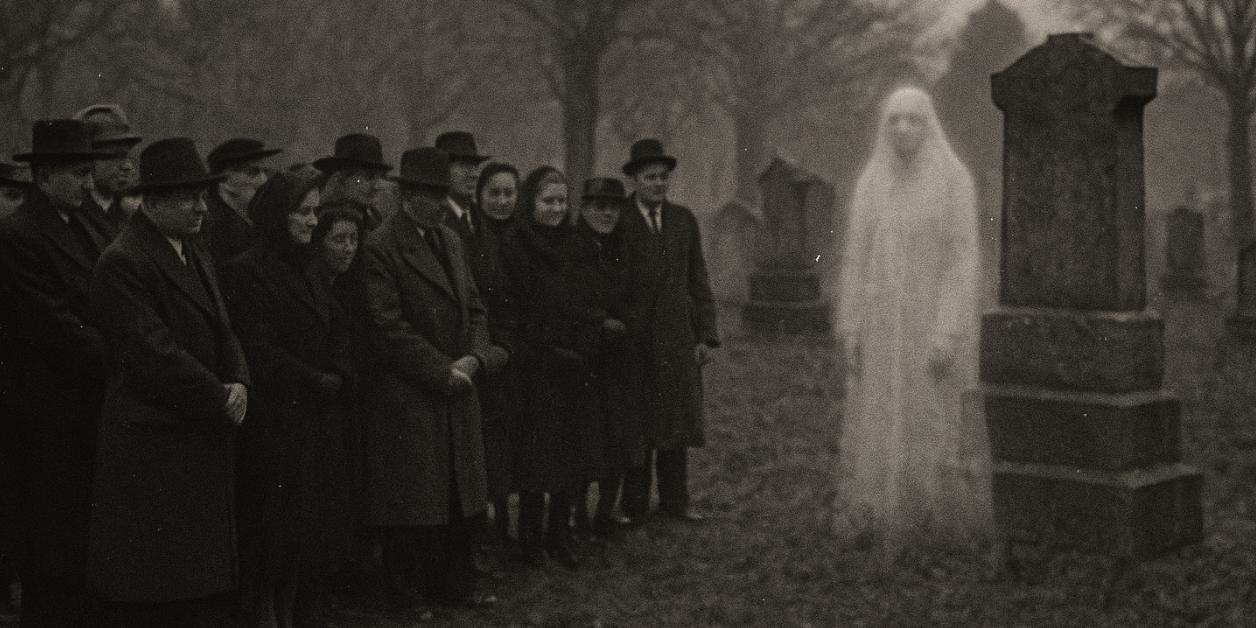 Duch na starej fotografii