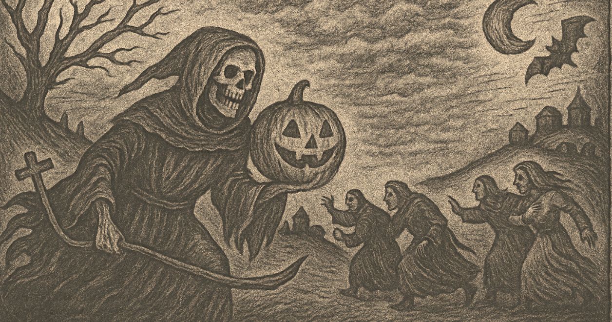 Samhain - gaelickie święto wyznaczające koniec sezonu żniw i początek zimy lub „ciemniejszej połowy roku”.