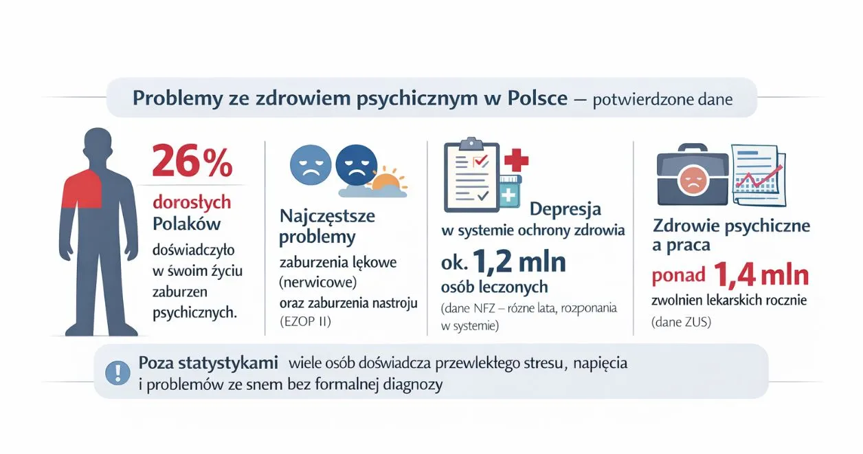 Załamanie psychiczne - Skala problemu w Polsce