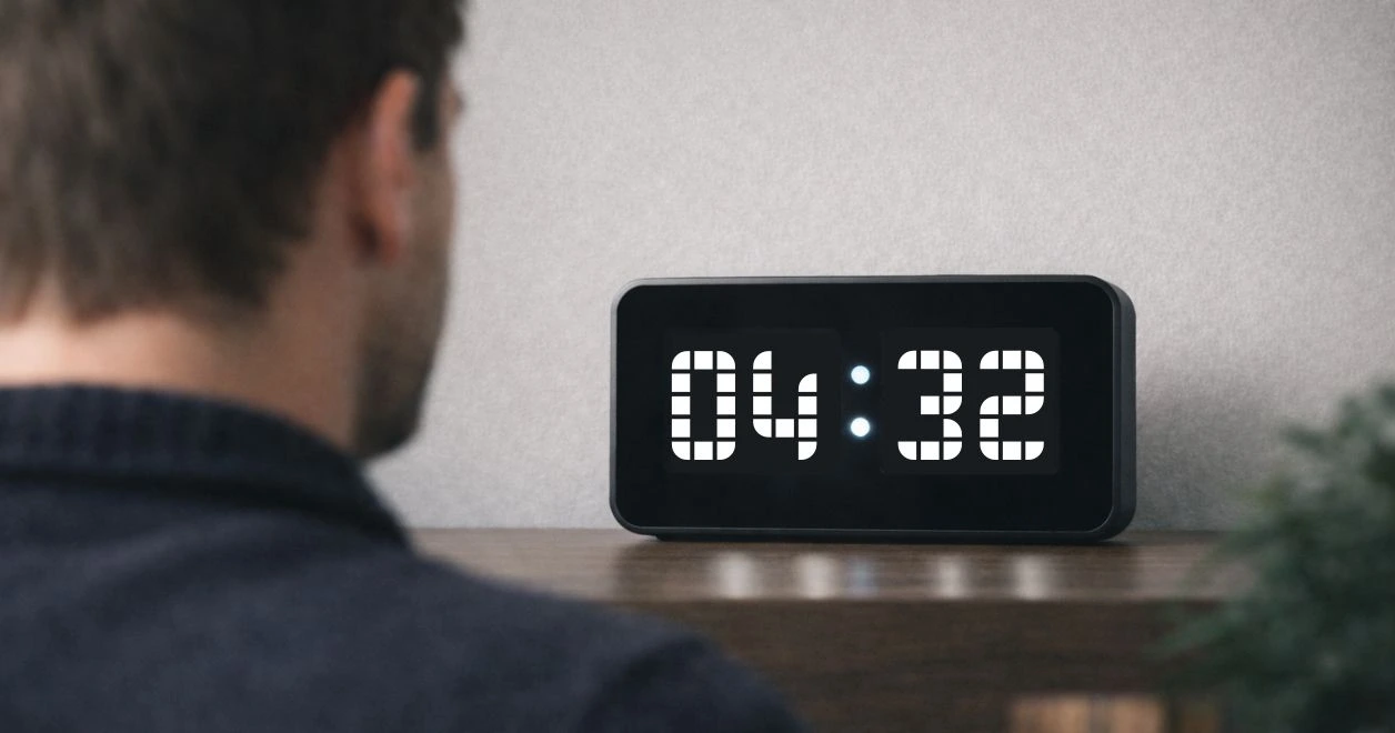 Znaczenie godzin - Zegar pokazuje godzinę 04:32