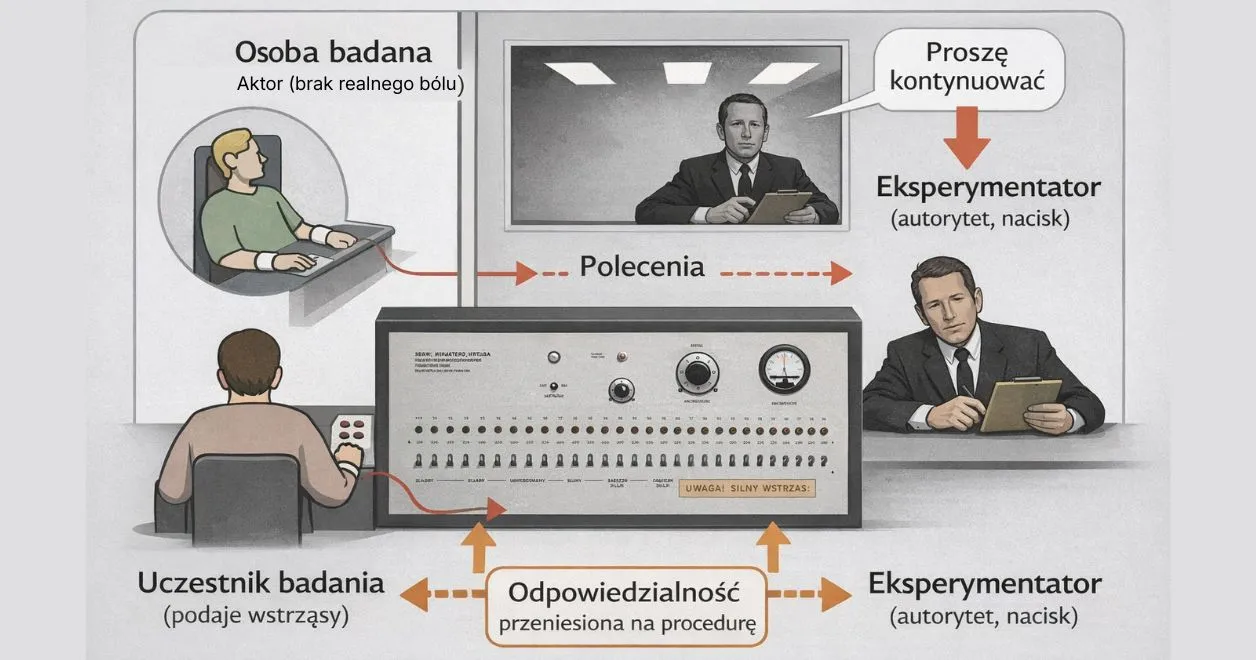 Eksperyment Milgrama - Infografika