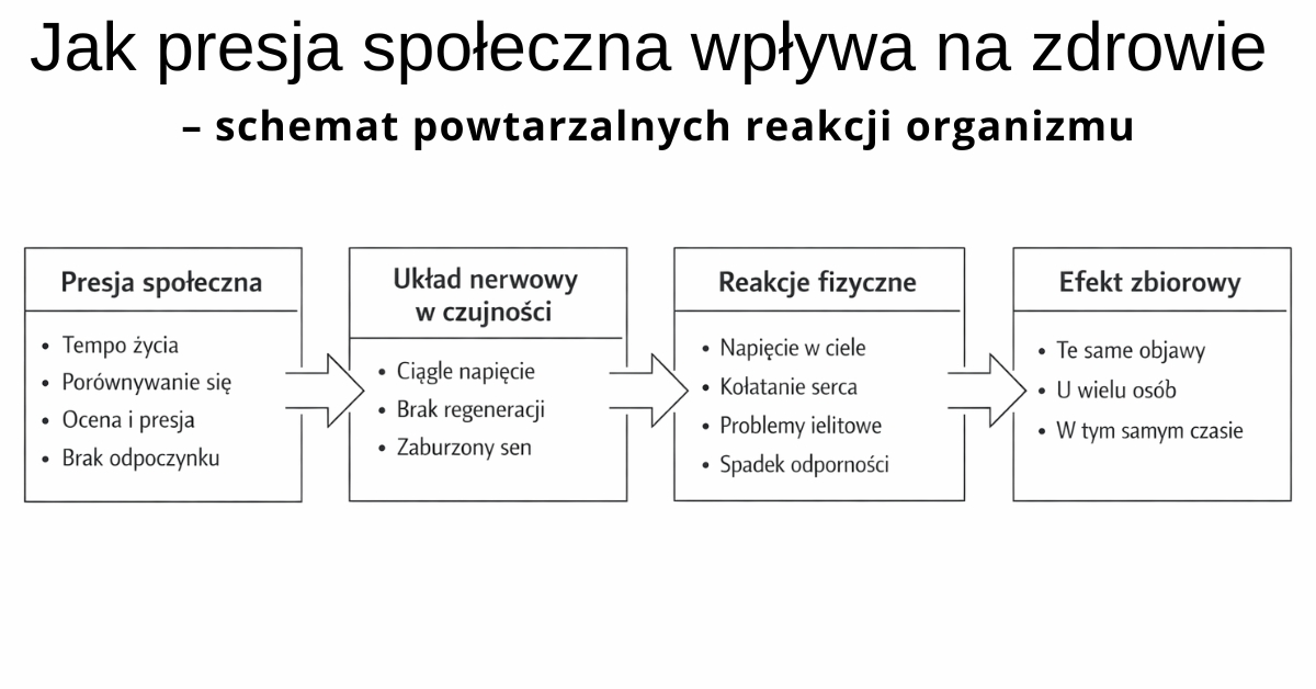 Presja społeczna i przewlekły stres jako mechanizm prowadzący do podobnych problemów zdrowotnych