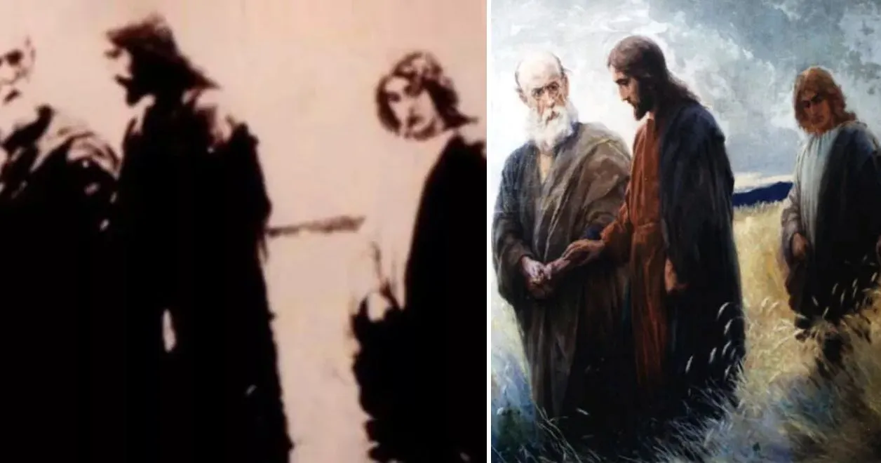 Rzekome zdjęcie z chronowizora oraz fragment obrazu autorstwa słynnego malarza Johannes Raphael WEHLE