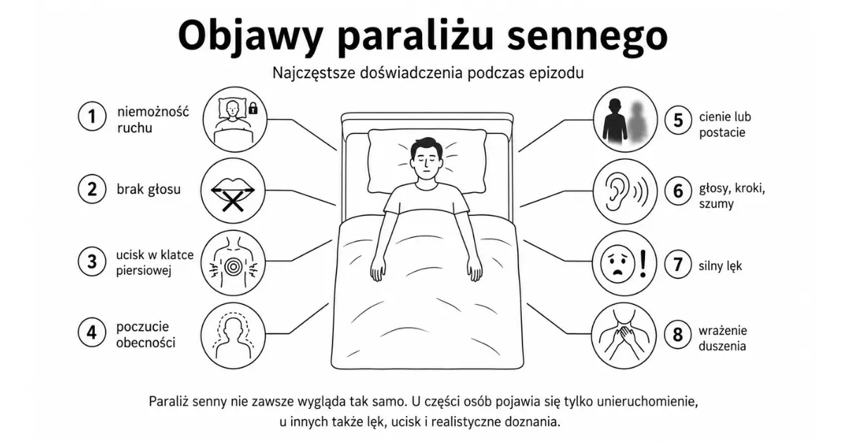 Najczęstsze objawy paraliżu sennego