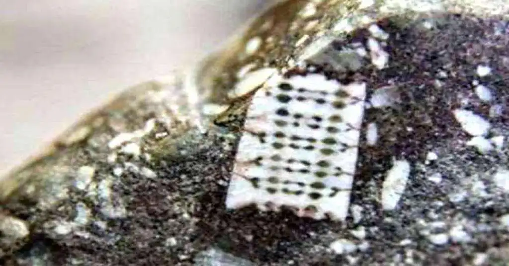 Struktura w skale przypominająca mikrochip