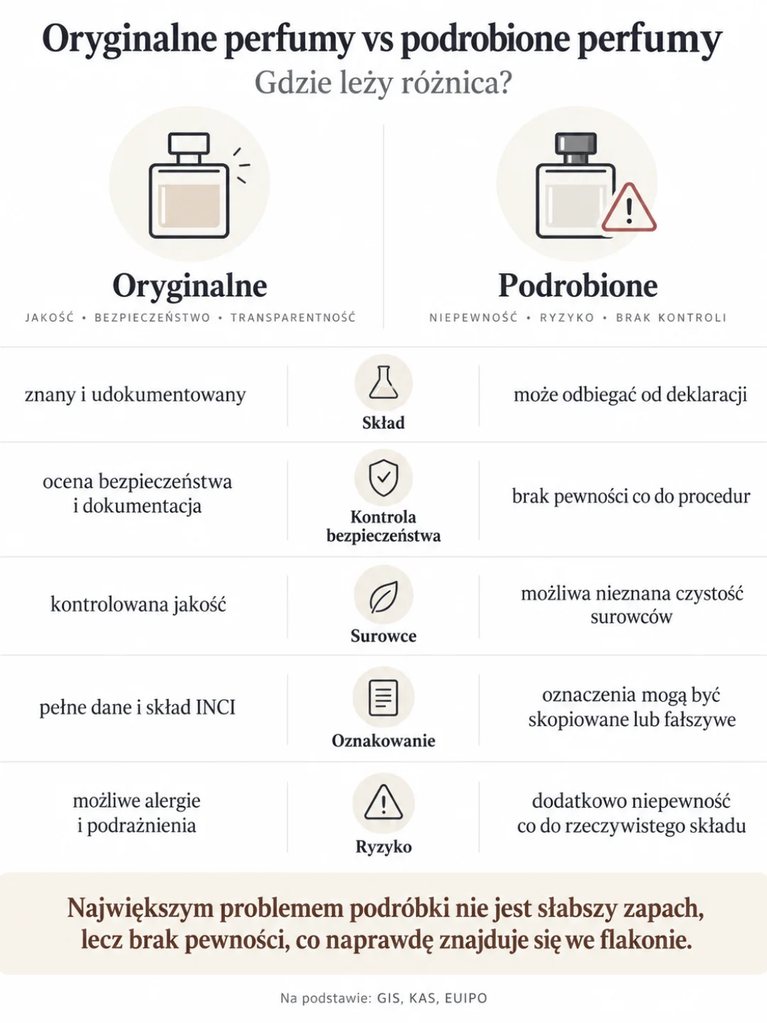 Oryginalne perfumy vs. podrobione perfumy
