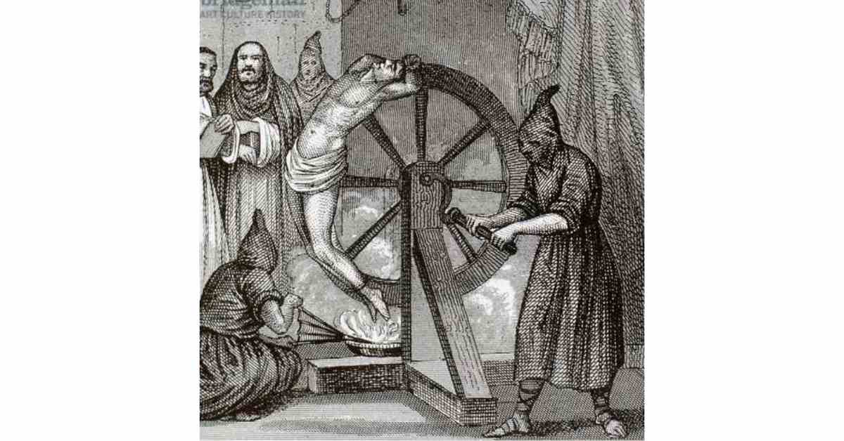 Inkwizycja - Tortura z zastosowaniem koła
