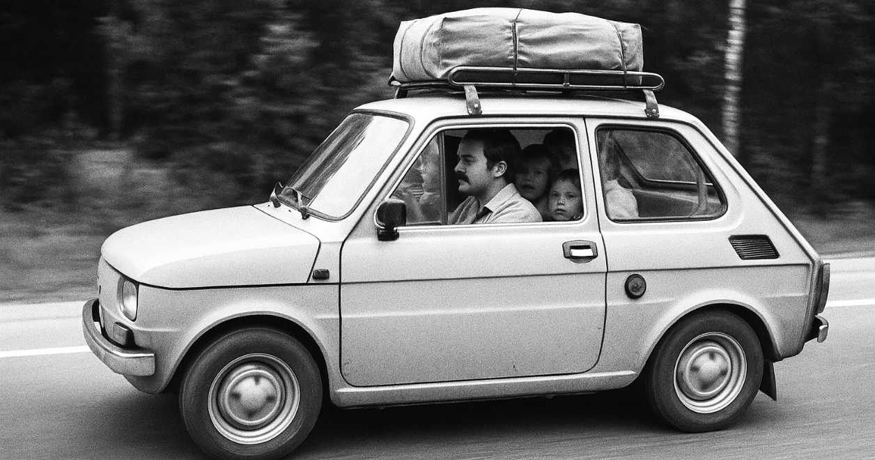 Absurdy PRL - Fiat 126p jako auto rodzinne