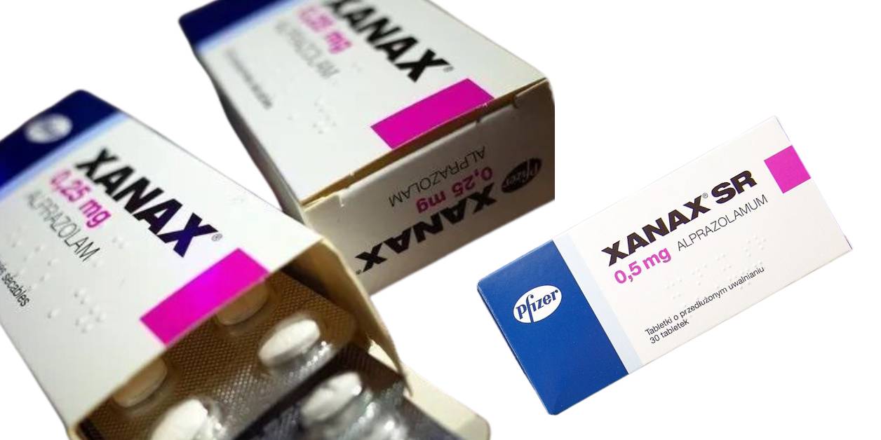 Xanax - Przykładowe opakowania i tabletki