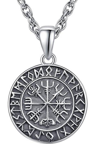 Amulet z symbolem Vegvisir - Srebro 925