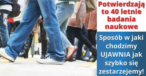 Tempo kroku ujawnia szybkość starzenia się!