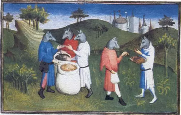 Cynocefale - Ilustracja z XIV wieku