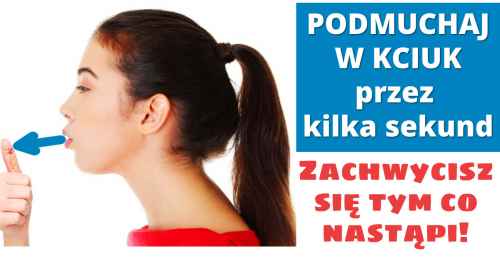 Prosta technika relaksacyjna: dmuchanie w kciuk