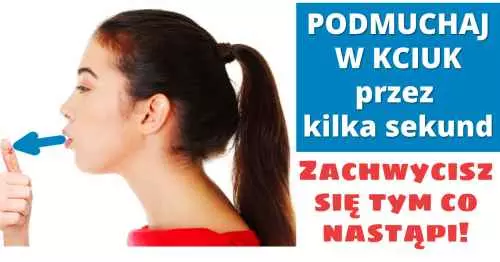Prosta technika relaksacyjna: dmuchanie w kciuk