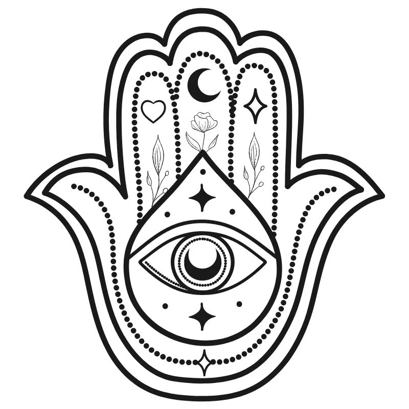 Symbole stosowane w białej magii - Hamsa