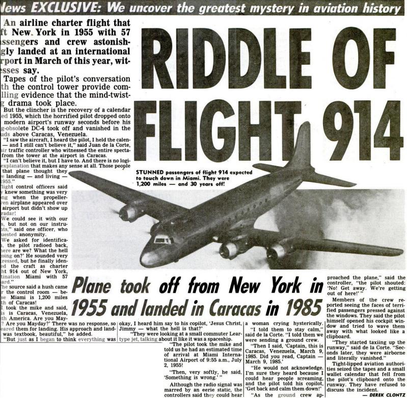 Lot Pan Am 914 - Artykuł z roku 1985
