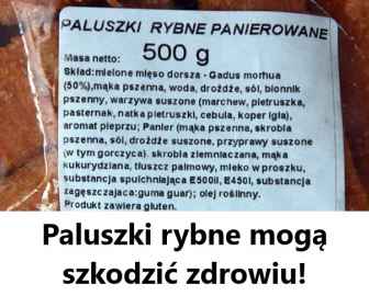 Paluszki rybne mogą powodować choroby!