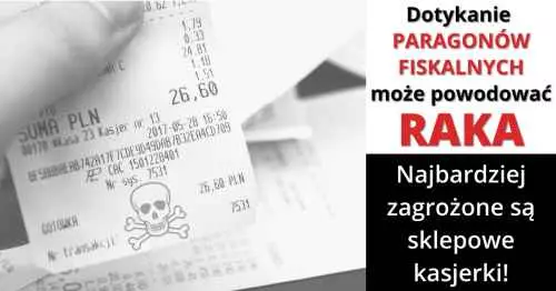Dotykanie paragonów szkodzi zdrowiu!