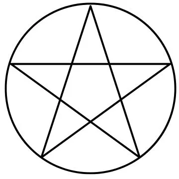 Pentagram z okręgiem (pentakl)