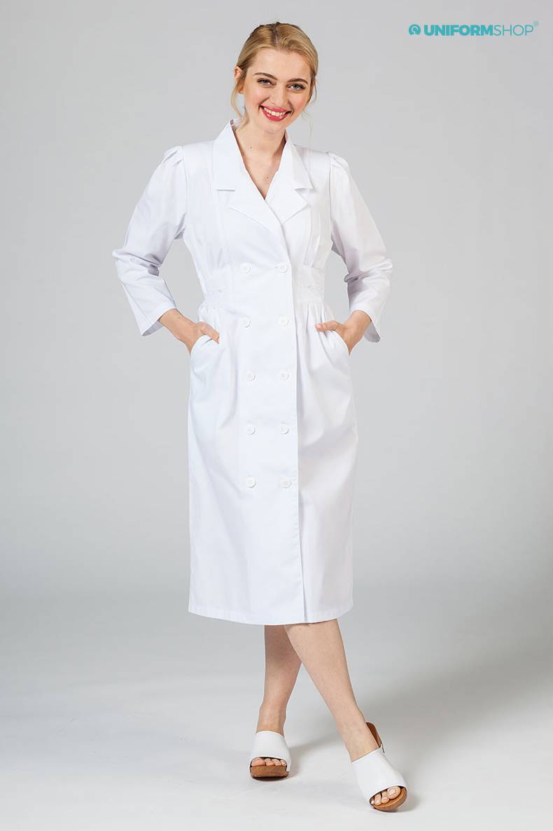 Sukienka medyczna damska Adar Uniforms Midriff biała