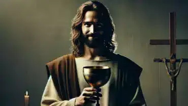 Jezus z kielichem wina
