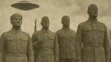 Sowieccy żołnierze zamienieni w kamień przez obce istoty