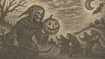 Samhain - gaelickie święto wyznaczające koniec sezonu żniw i początek zimy lub „ciemniejszej połowy roku”.