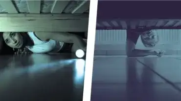Sprawdzanie pod łóżkiem przed snem