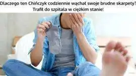 Wąchanie brudnych skarpet